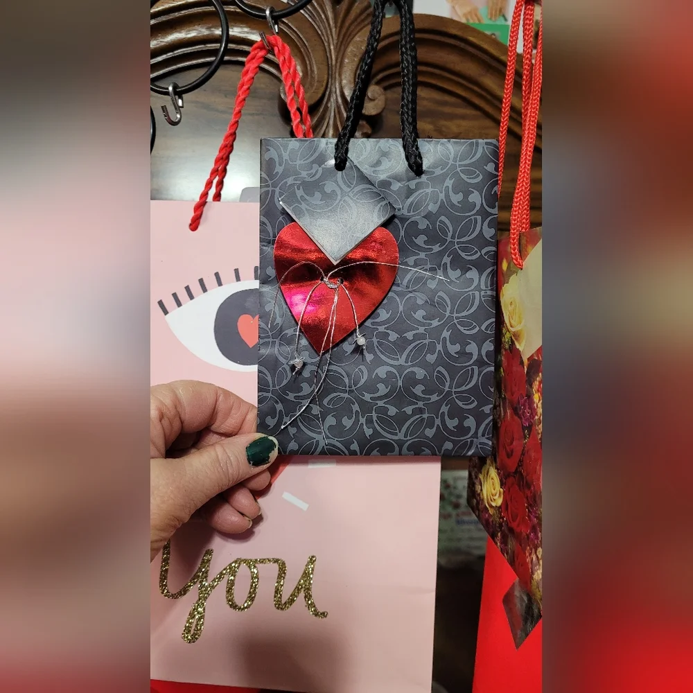 Set of Red and Pink Gift Bags